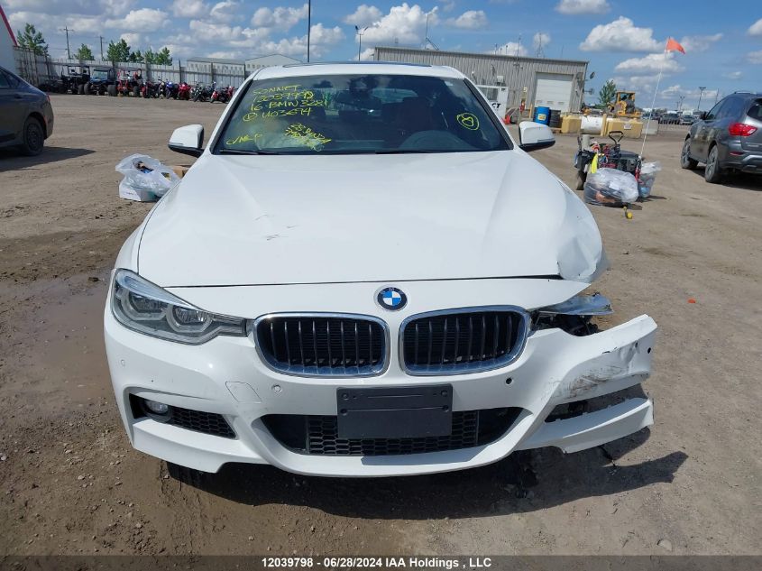 2016 BMW 328I xDrive VIN: WBA8E3G5XGNU03694 Lot: 12039798