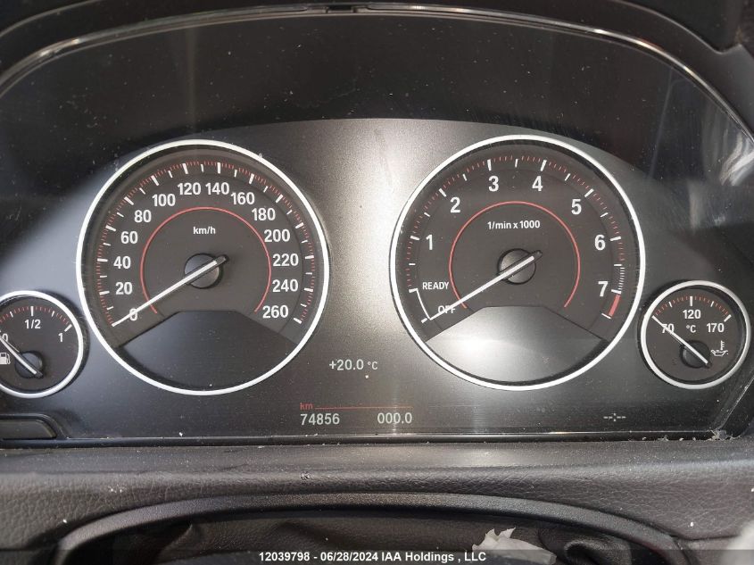 2016 BMW 328I xDrive VIN: WBA8E3G5XGNU03694 Lot: 12039798