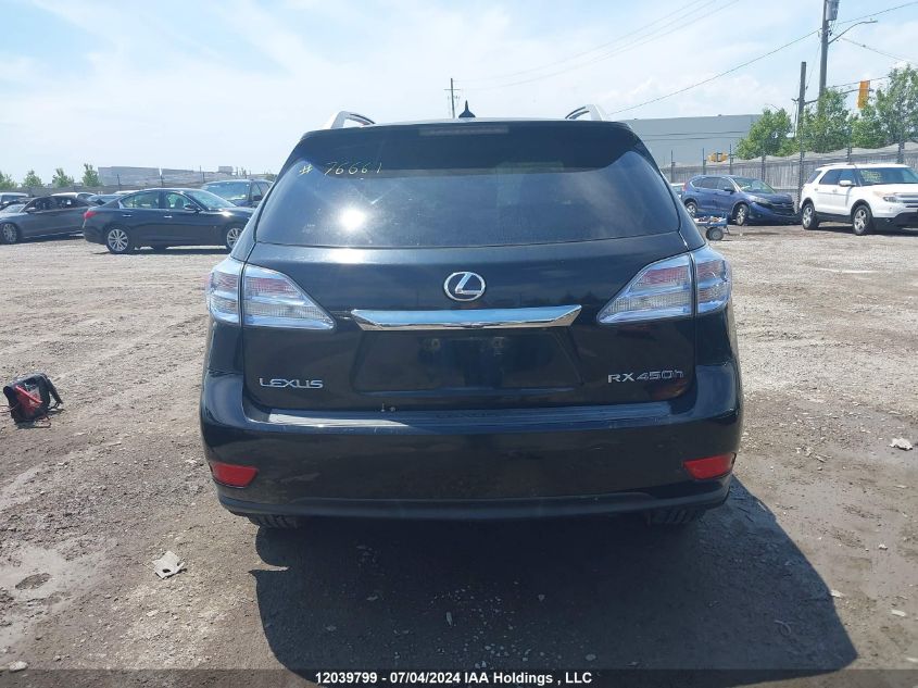 2010 Lexus Rx 450 VIN: JTJBC1BA9A2024019 Lot: 12039799