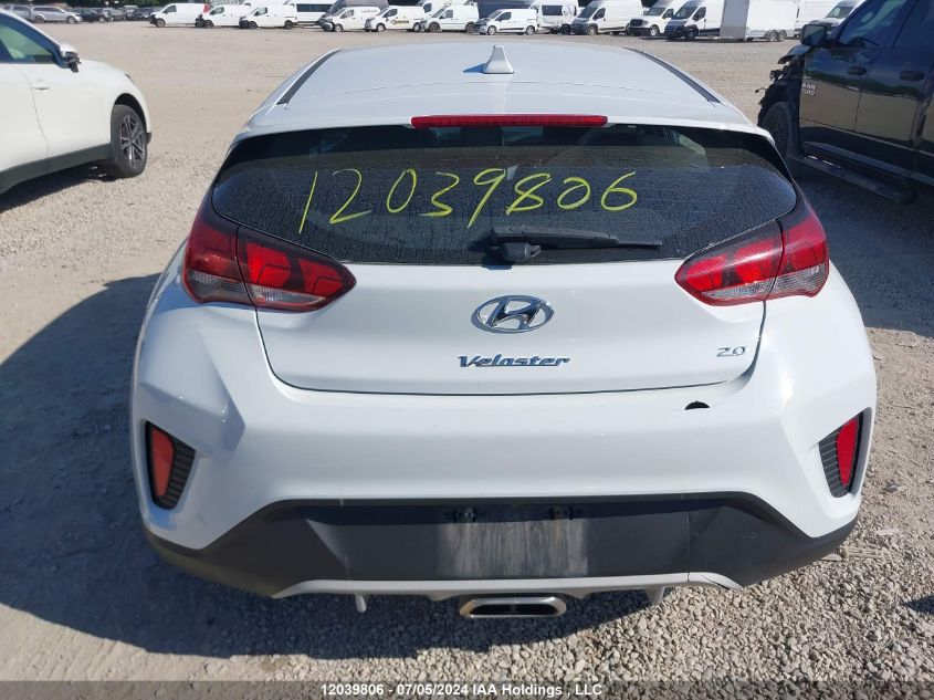 2019 Hyundai Veloster Premium VIN: KMHTG6AF3KU010351 Lot: 12039806