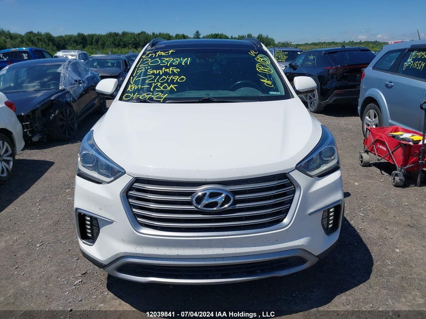 2017 Hyundai Santa Fe VIN: KM8SNDHF3HU210490 Lot: 12039841