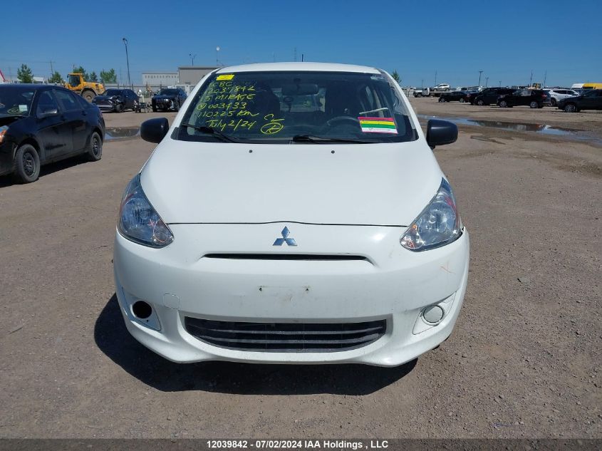 2015 Mitsubishi Mirage VIN: ML32A3HJ9FH003433 Lot: 12039842