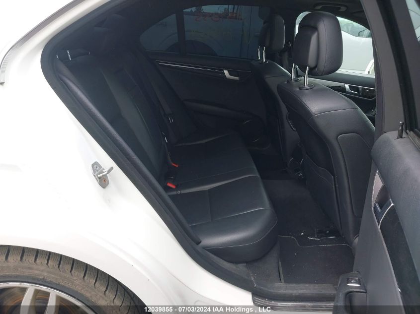 2013 Mercedes-Benz C-Class VIN: WDDGF8AB6DA838325 Lot: 12039855