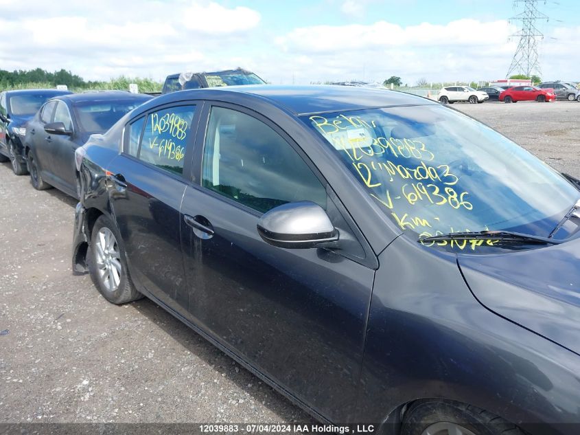 2012 Mazda Mazda3 VIN: JM1BL1V74C1619386 Lot: 12039883