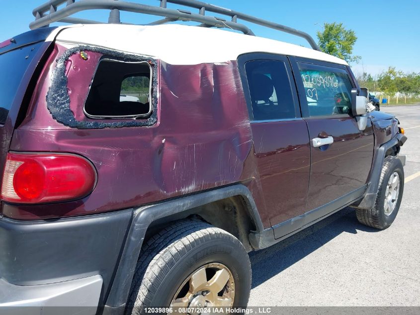 2007 Toyota Fj Cruiser VIN: JTEBU11F670033953 Lot: 12039896