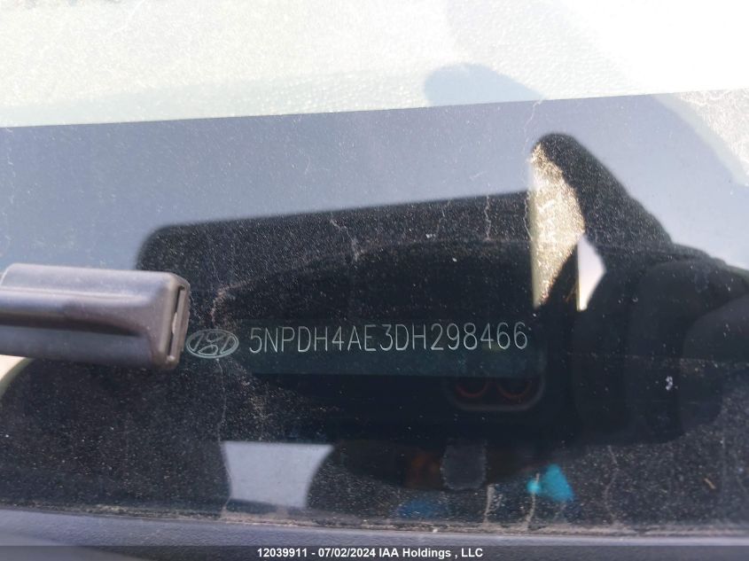2013 Hyundai Elantra Gls/Limited VIN: 5NPDH4AE3DH298466 Lot: 12039911