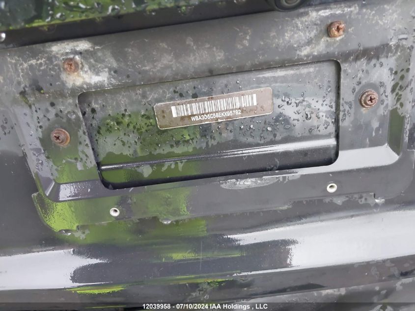 2014 BMW 3 Series VIN: WBA3D5C58EKX95782 Lot: 12039958