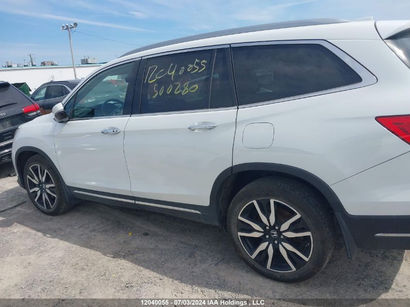 2021 Honda Pilot Touring VIN: 5FNYF6H64MB500280 Lot: 12040055