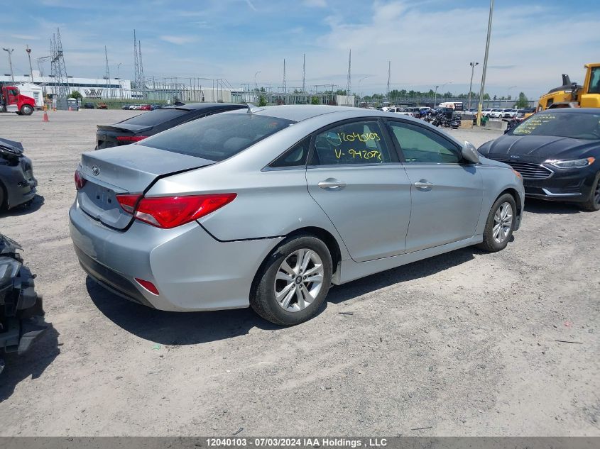 2014 Hyundai Sonata Gls VIN: 5NPEB4AC7EH942072 Lot: 12040103