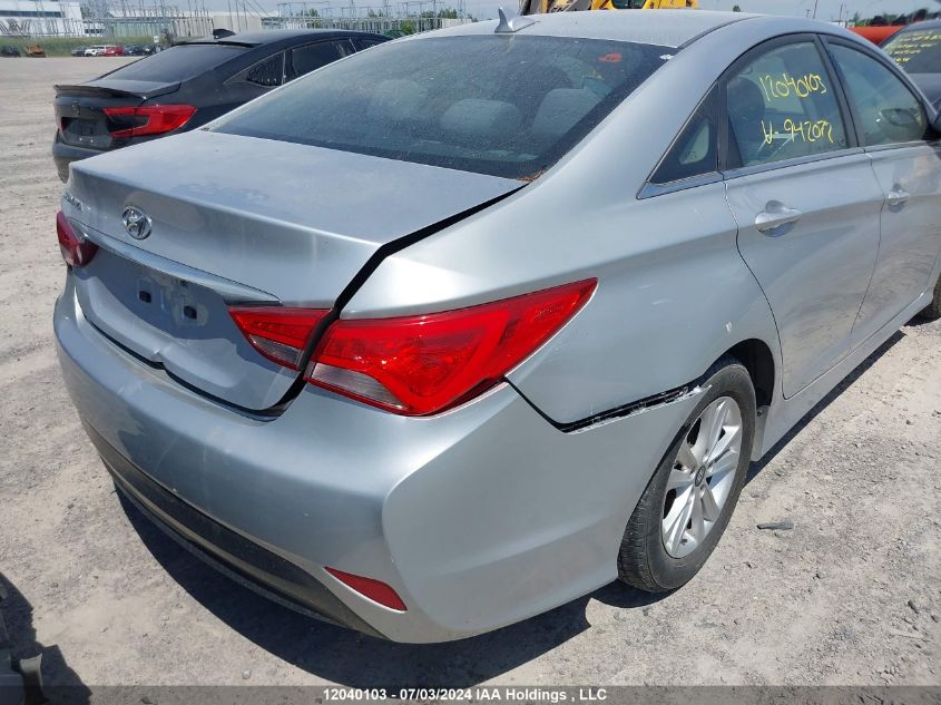 2014 Hyundai Sonata Gls VIN: 5NPEB4AC7EH942072 Lot: 12040103