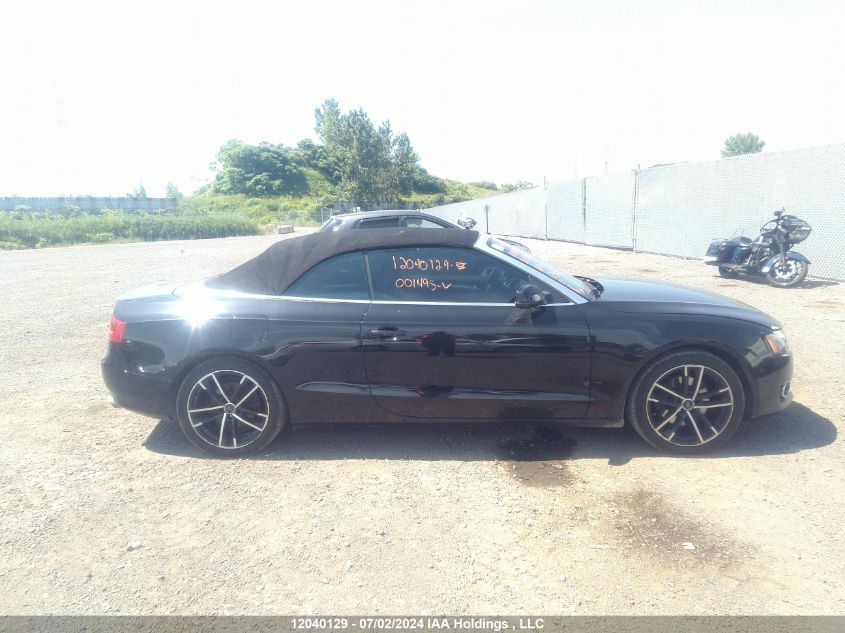 2012 Audi A5 VIN: WAULFBFH0CN001495 Lot: 12040129