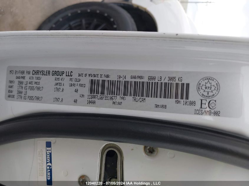 2015 Ram 1500 Slt VIN: 1C6RR7LG6FS510677 Lot: 12040220