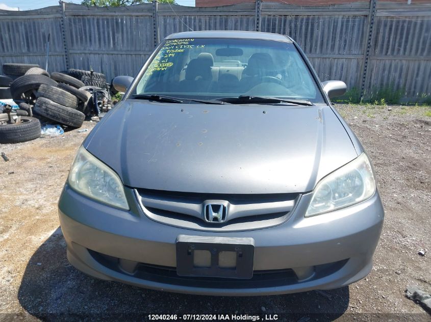 2004 Honda Civic Lx VIN: 2HGES16654H915866 Lot: 12040246