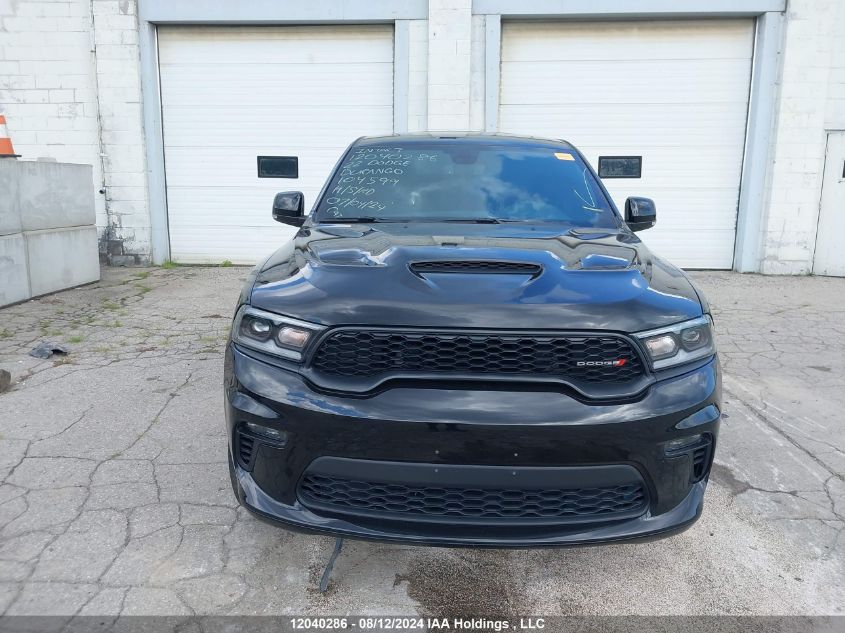 2022 Dodge Durango Gt VIN: 1C4RDJDG4NC104599 Lot: 12040286