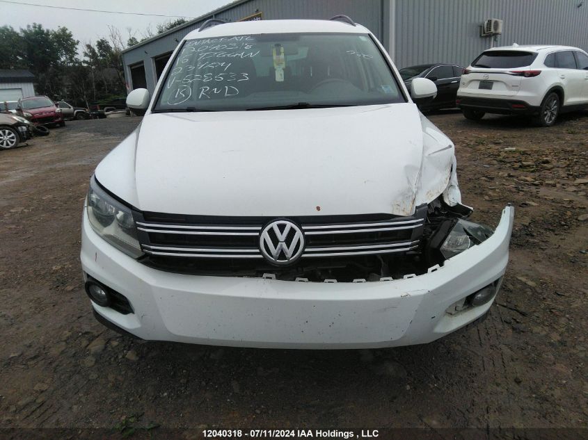 2015 Volkswagen Tiguan VIN: WVGJV7AX5FW528533 Lot: 12040318