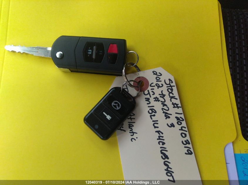 2012 Mazda Mazda3 VIN: JM1BL1UF4C1636407 Lot: 12040319