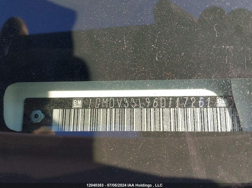 2006 Pontiac Montana Sv6 VIN: 1GMDV33L96D117261 Lot: 12040383