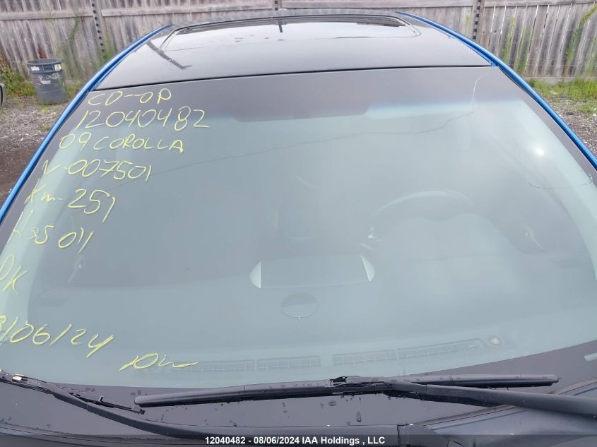 2009 Toyota Corolla S VIN: 2T1BU40E79C007501 Lot: 12040482