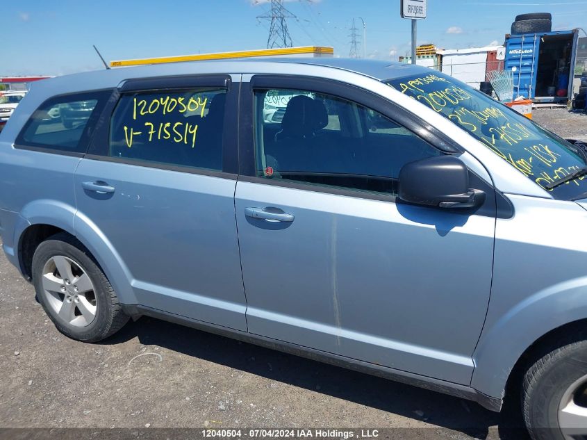 2013 Dodge Journey Se VIN: 3C4PDCAB3DT715514 Lot: 12040504