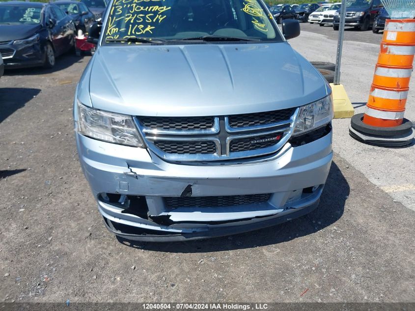 2013 Dodge Journey Se VIN: 3C4PDCAB3DT715514 Lot: 12040504