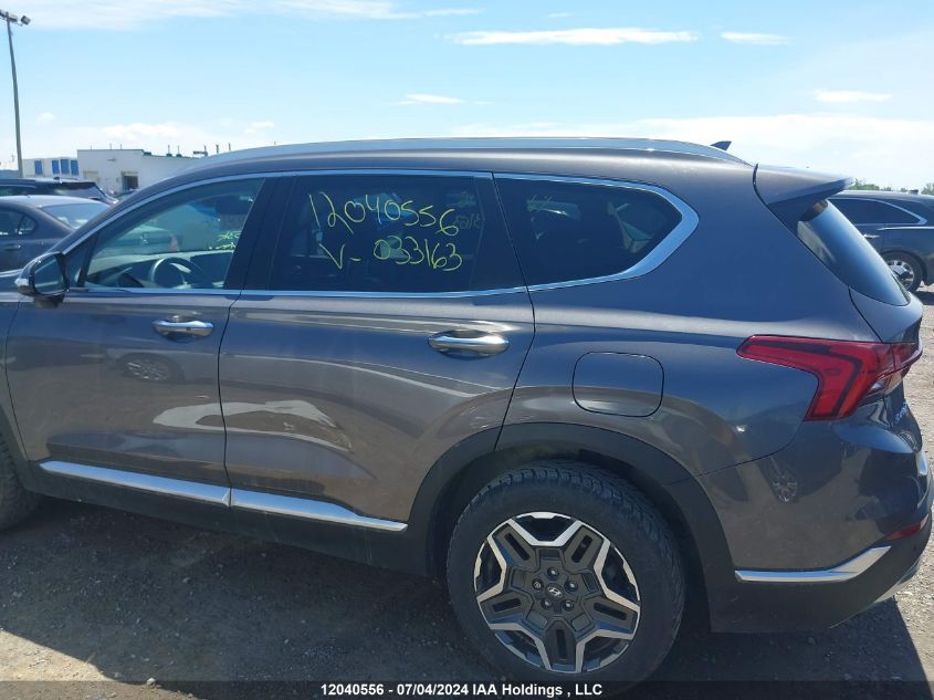 2022 Hyundai Santa Fe Luxury Plug-In Hybrid Awd VIN: KM8S7DA25NU033163 Lot: 12040556