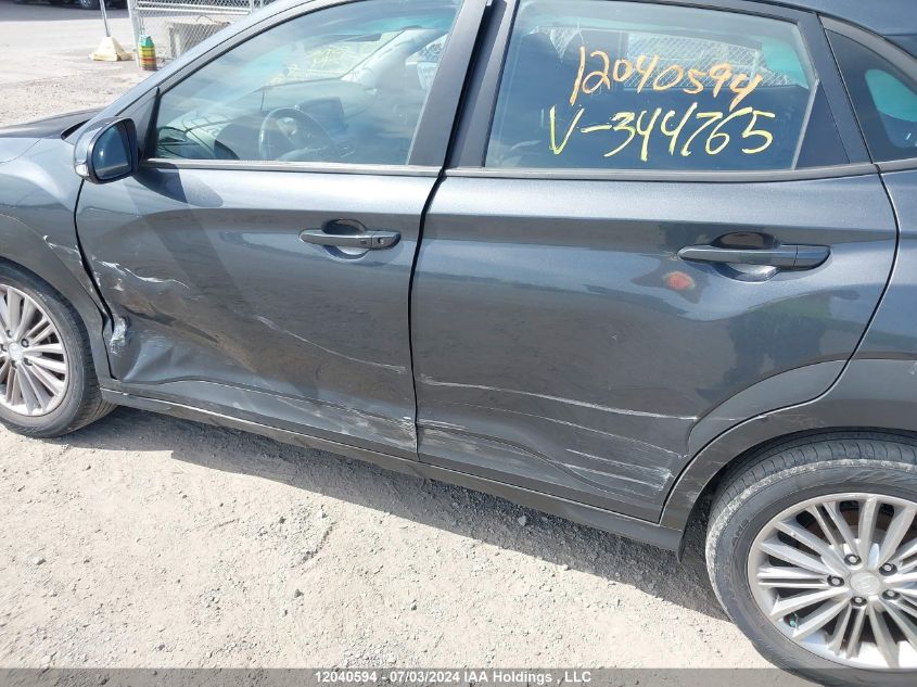 2019 Hyundai Kona 2.0L Preferred VIN: KM8K22AA2KU344765 Lot: 12040594