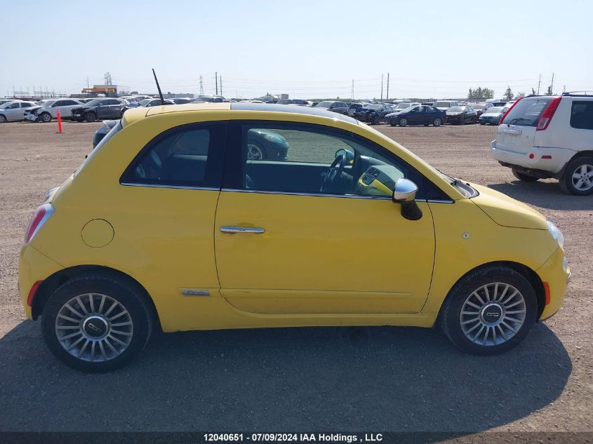2013 Fiat 500 Lounge VIN: 3C3CFFCR5DT569125 Lot: 12040651