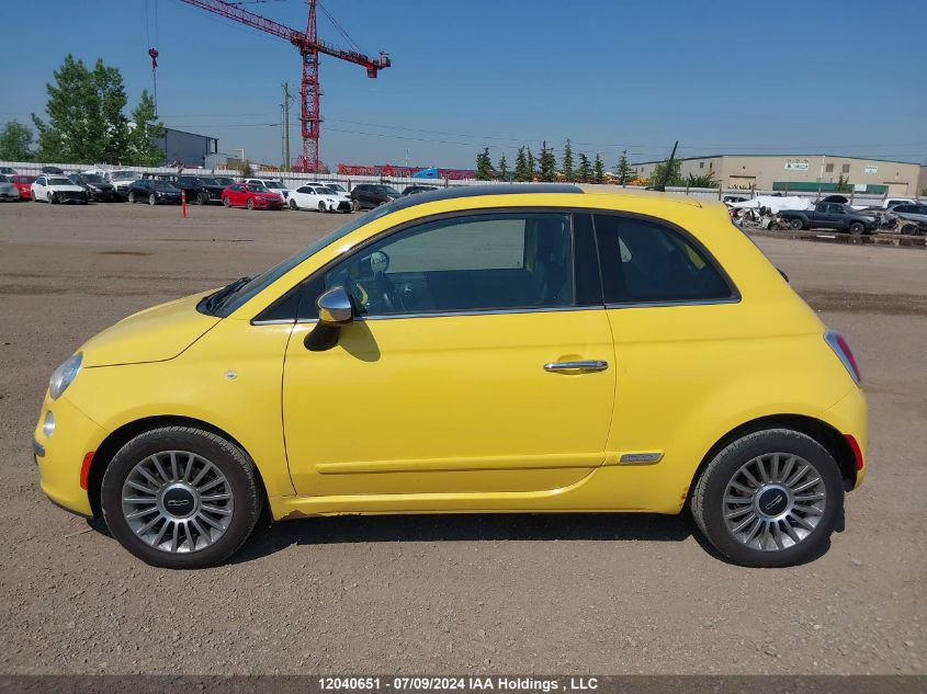2013 Fiat 500 Lounge VIN: 3C3CFFCR5DT569125 Lot: 12040651