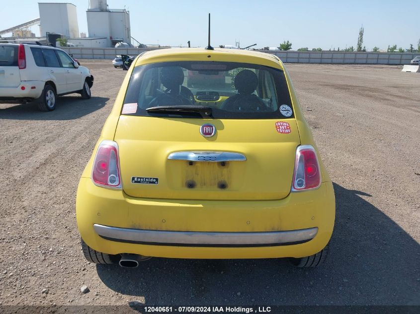 2013 Fiat 500 Lounge VIN: 3C3CFFCR5DT569125 Lot: 12040651