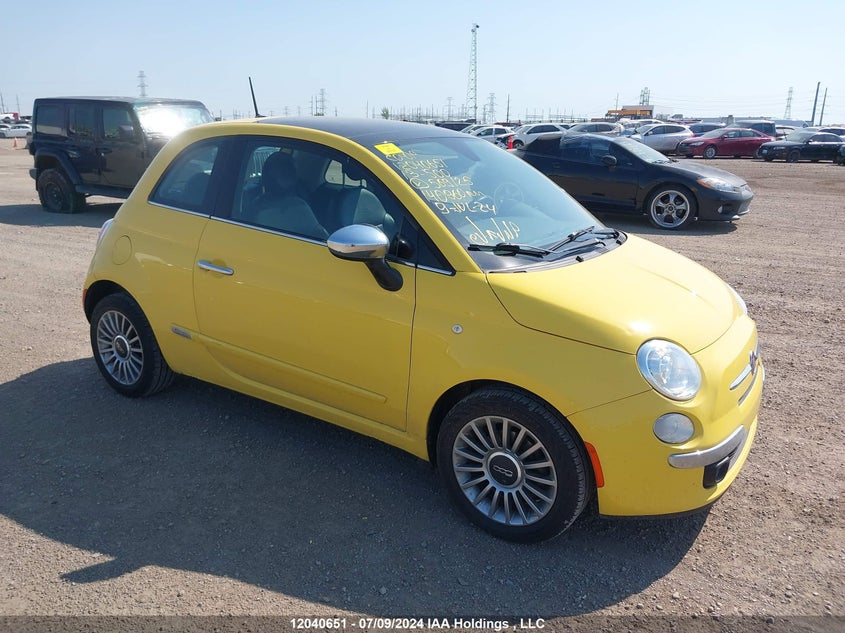 2013 Fiat 500 Lounge VIN: 3C3CFFCR5DT569125 Lot: 12040651