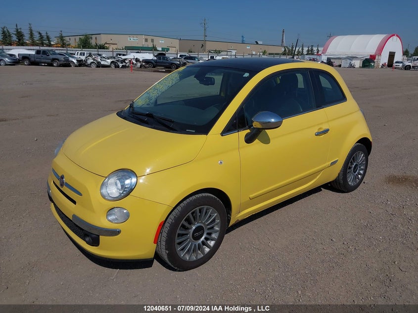 2013 Fiat 500 Lounge VIN: 3C3CFFCR5DT569125 Lot: 12040651