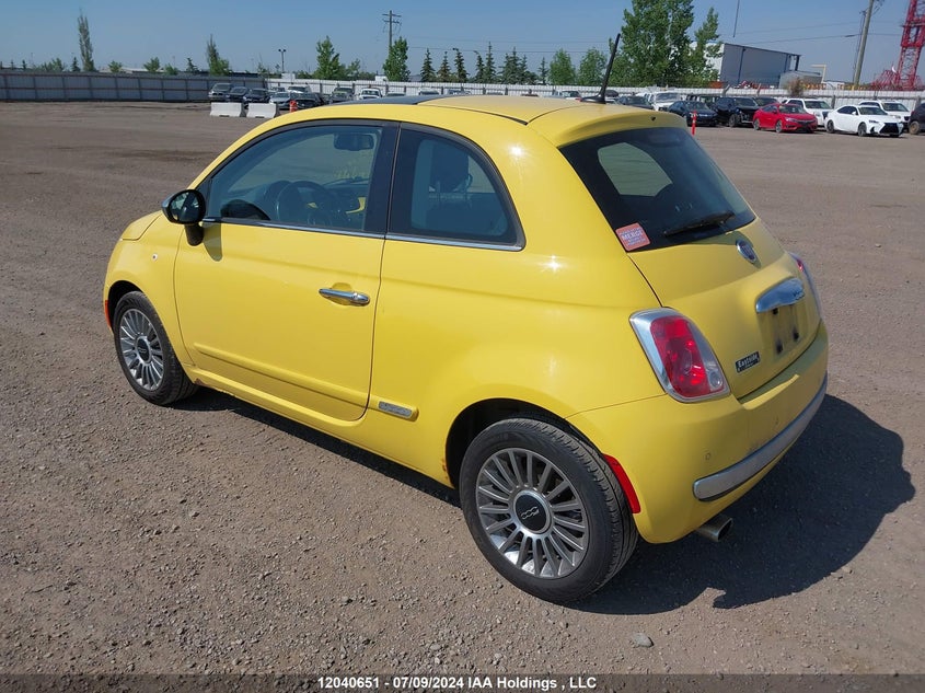2013 Fiat 500 Lounge VIN: 3C3CFFCR5DT569125 Lot: 12040651
