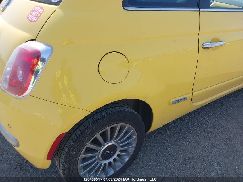 2013 Fiat 500 Lounge VIN: 3C3CFFCR5DT569125 Lot: 12040651