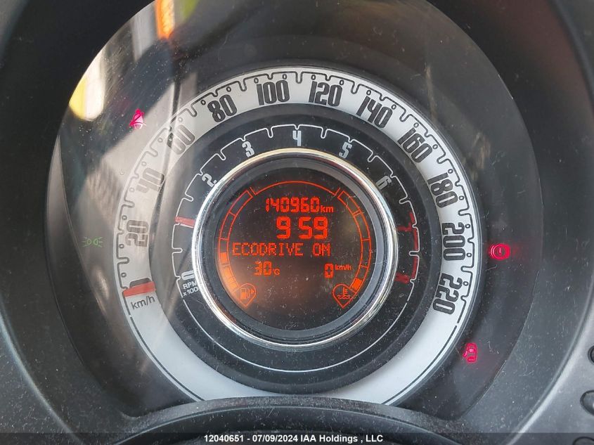 2013 Fiat 500 Lounge VIN: 3C3CFFCR5DT569125 Lot: 12040651