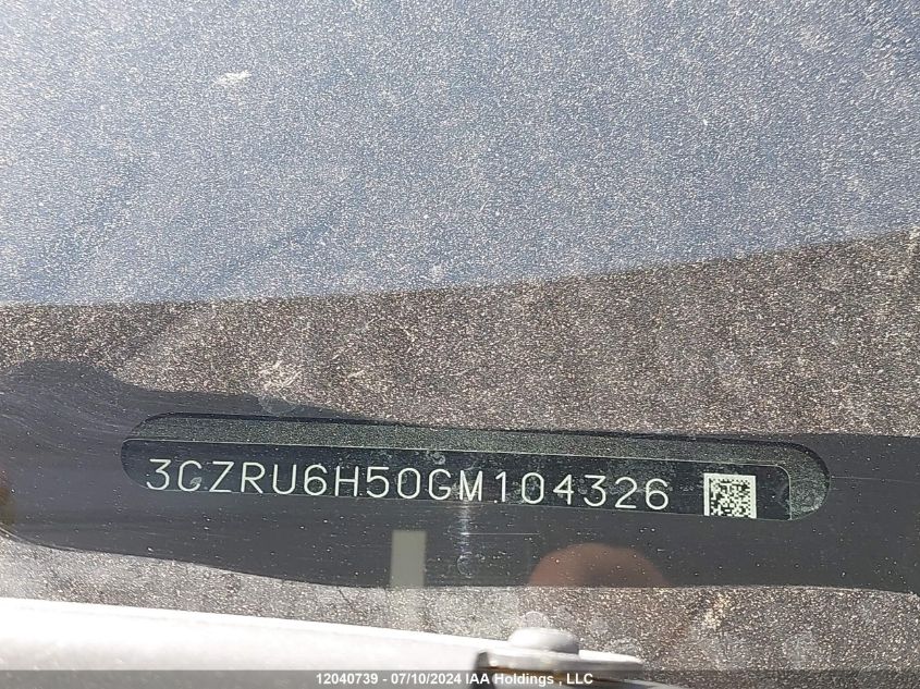 2016 Honda Hr-V VIN: 3CZRU6H50GM104326 Lot: 12040739