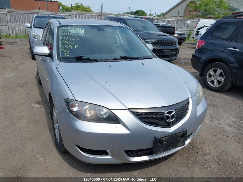 2006 Mazda Mazda3 VIN: JM1BK12F961421163 Lot: 12040800