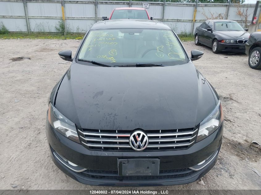 2012 Volkswagen Passat VIN: 1VWCM7A3XCC022607 Lot: 12040802