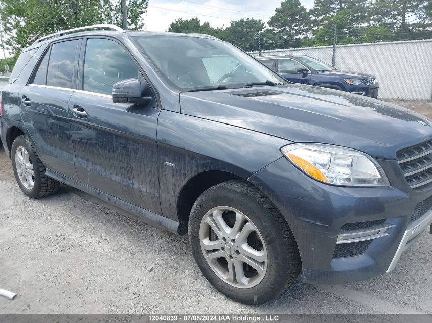 2012 Mercedes-Benz Ml 350 Bluetec VIN: 4JGDA2EB1CA071707 Lot: 12040839