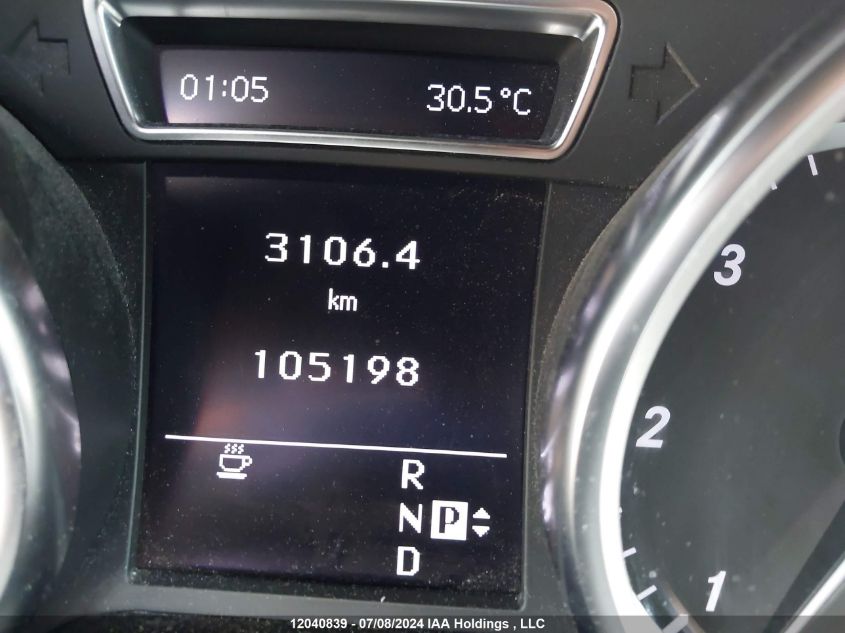 2012 Mercedes-Benz Ml 350 Bluetec VIN: 4JGDA2EB1CA071707 Lot: 12040839