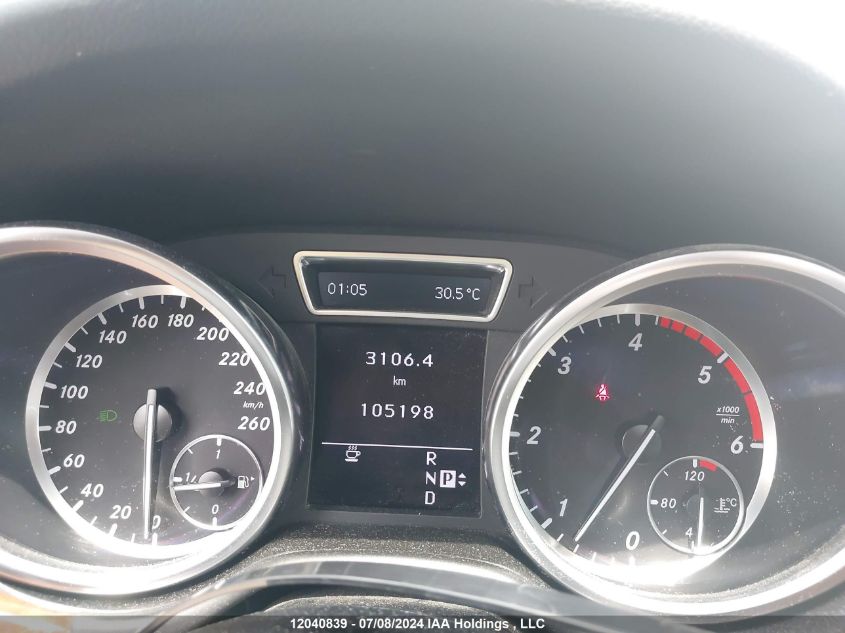 2012 Mercedes-Benz Ml 350 Bluetec VIN: 4JGDA2EB1CA071707 Lot: 12040839