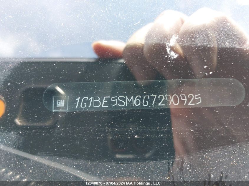 2016 Chevrolet Cruze VIN: 1G1BE5SM6G7290925 Lot: 12040870