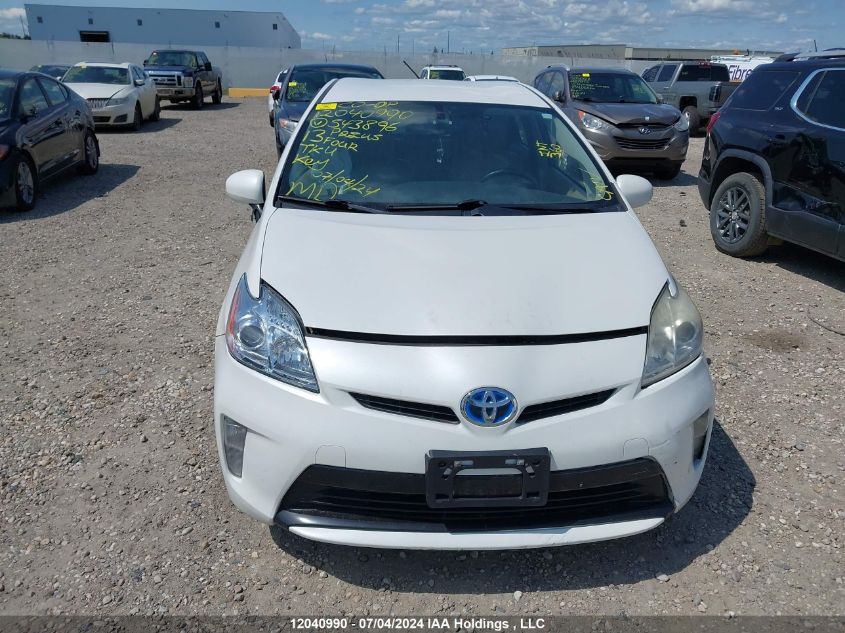 2013 Toyota Prius Four VIN: JTDKN3DU9D5543896 Lot: 12040990