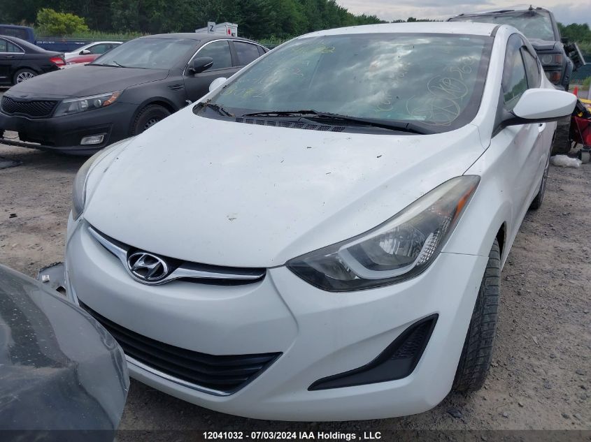 2016 Hyundai Elantra Gl VIN: 5NPDH4AE8GH714337 Lot: 12041032