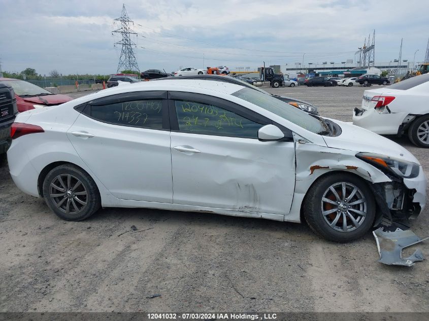 2016 Hyundai Elantra Gl VIN: 5NPDH4AE8GH714337 Lot: 12041032