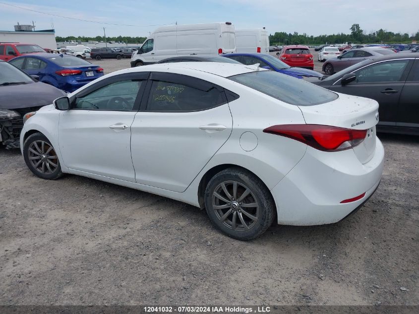 2016 Hyundai Elantra Gl VIN: 5NPDH4AE8GH714337 Lot: 12041032