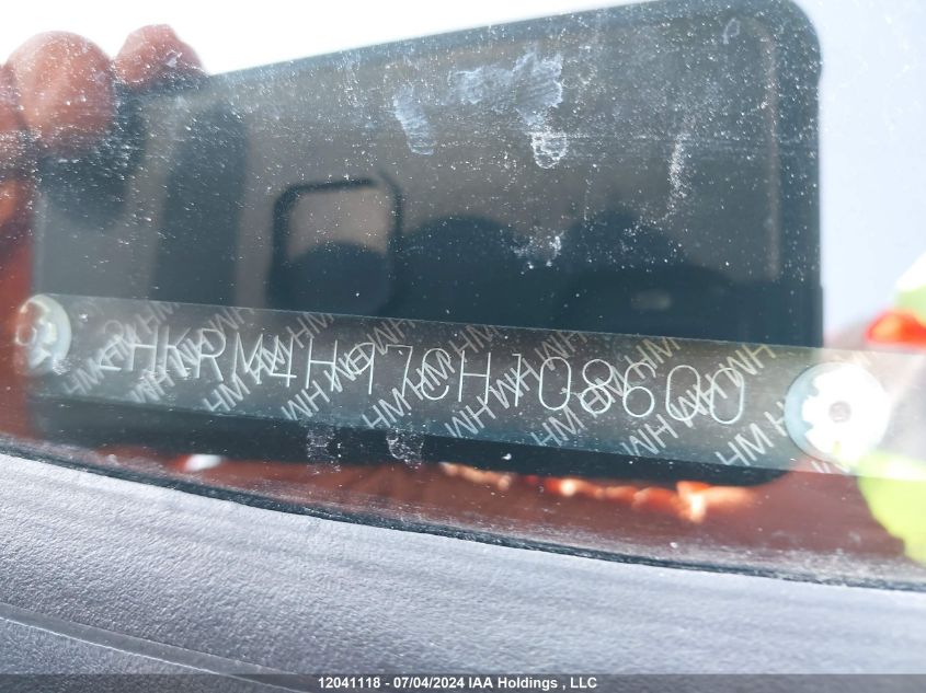 2012 Honda Cr-V Touring VIN: 2HKRM4H97CH108600 Lot: 12041118