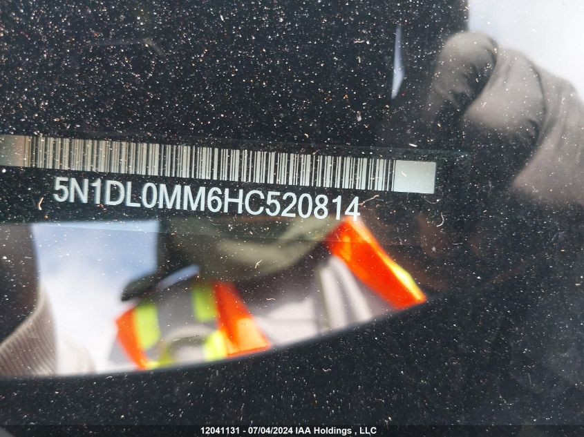 2017 Infiniti Qx60 VIN: 5N1DL0MM6HC520814 Lot: 12041131