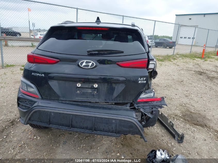 2022 Hyundai Kona Limited VIN: KM8K5CA32NU789607 Lot: 12041195