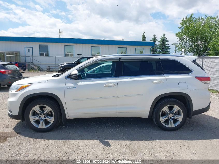 2014 Toyota Highlander Hybrid Limited/Ltd Platnm VIN: 5TDDCRFHXES006094 Lot: 12041205