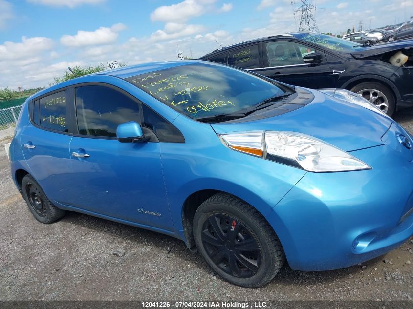2013 Nissan Leaf S/Sv/Sl VIN: 1N4AZ0CP3DC424382 Lot: 12041226